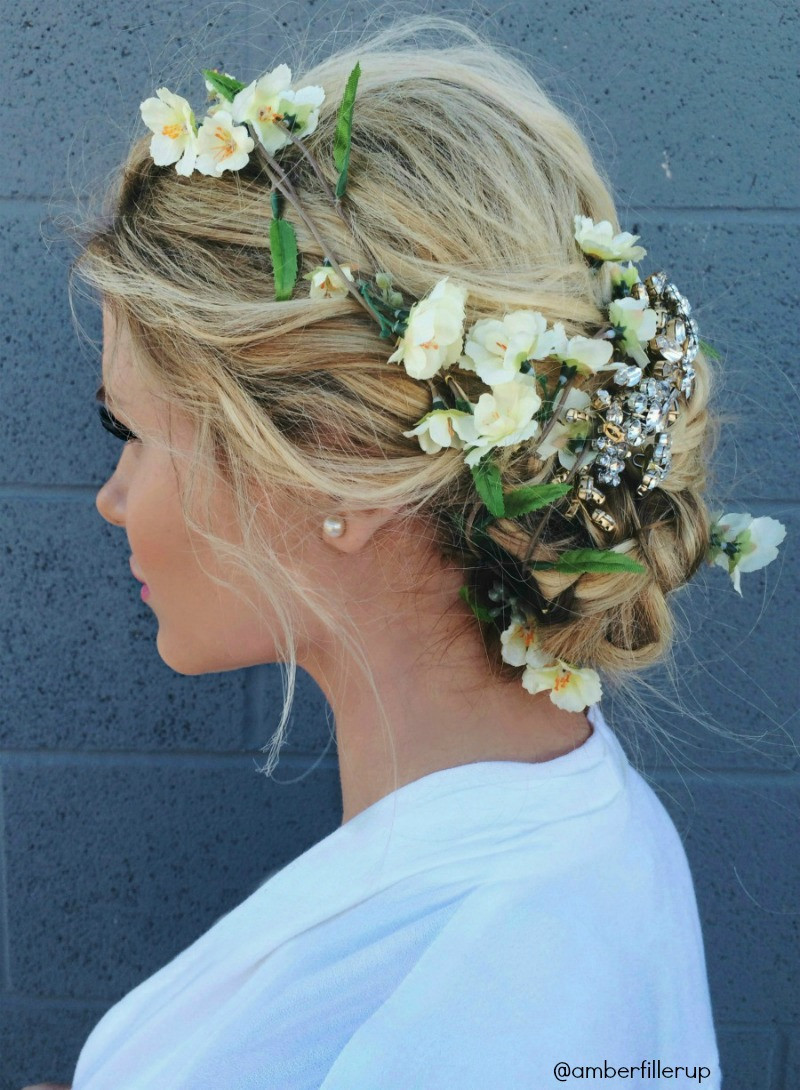 Prom Hairstyles With Flowers
 Prom Wedding Flower Up do Tutorial Barefoot Blonde by