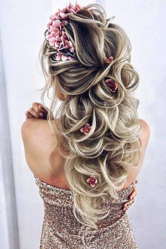 Prom Hairstyles With Flowers
 Try 42 Half Up Half Down Prom Hairstyles