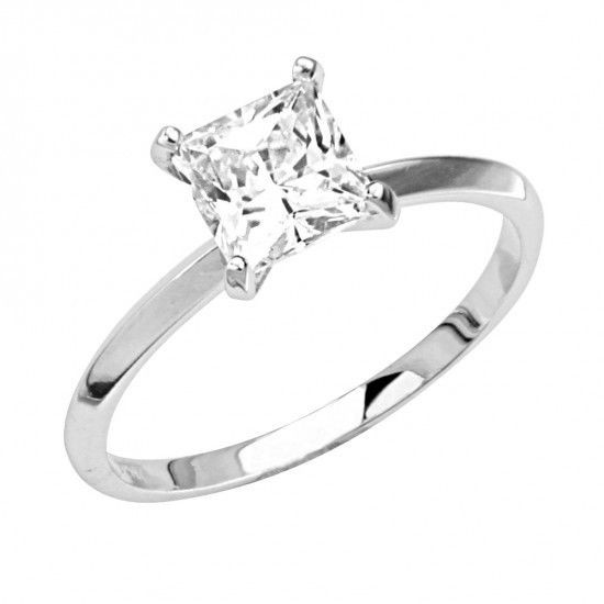 Promise Ring Engagement Ring Wedding Ring
 2 Ct Princess Cut Solitaire Engagement Wedding Promise