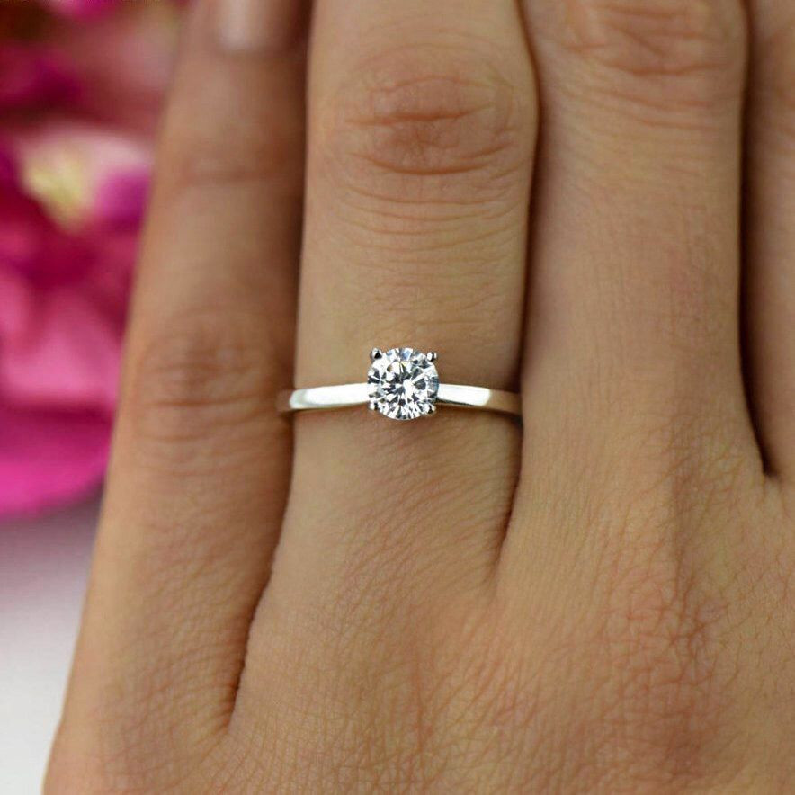 Promise Ring Engagement Ring Wedding Ring
 1 2 ct Promise Ring Classic Solitaire Engagement Ring