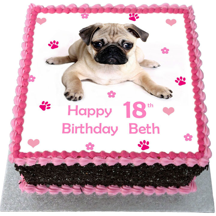 Pug Birthday Cake
 Pug Birthday Cake Flecks Cakes