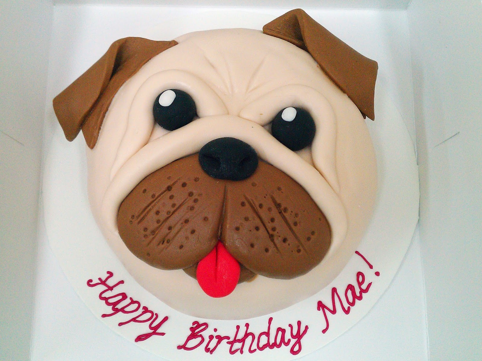 Pug Birthday Cake
 Cake Funtasie Pug Dog Face Cake