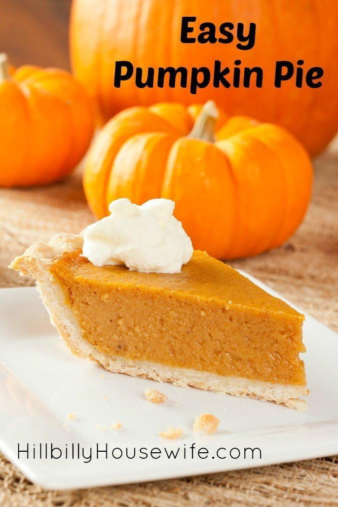 Pumpkin Pie Easy Recipes
 Easy Pumpkin Pie Recipe Hillbilly Housewife