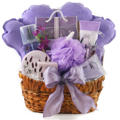 Purple Gift Basket Ideas
 Pamper Me Purple Spa Gift Basket NewsaddleBigHorn