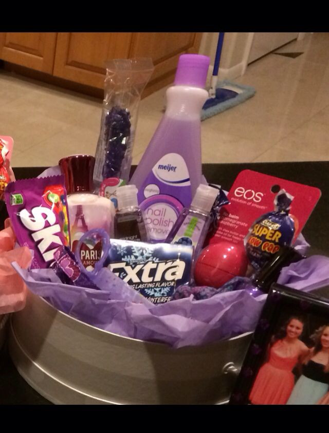 Purple Gift Basket Ideas
 Another color themed basket that I made for my friend s