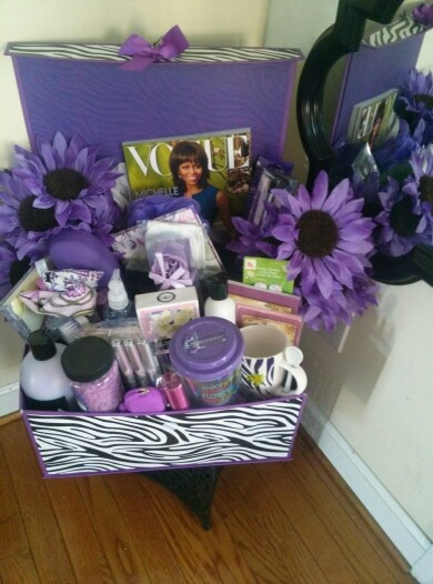 Purple Gift Basket Ideas
 7 best Purple t baskets images on Pinterest