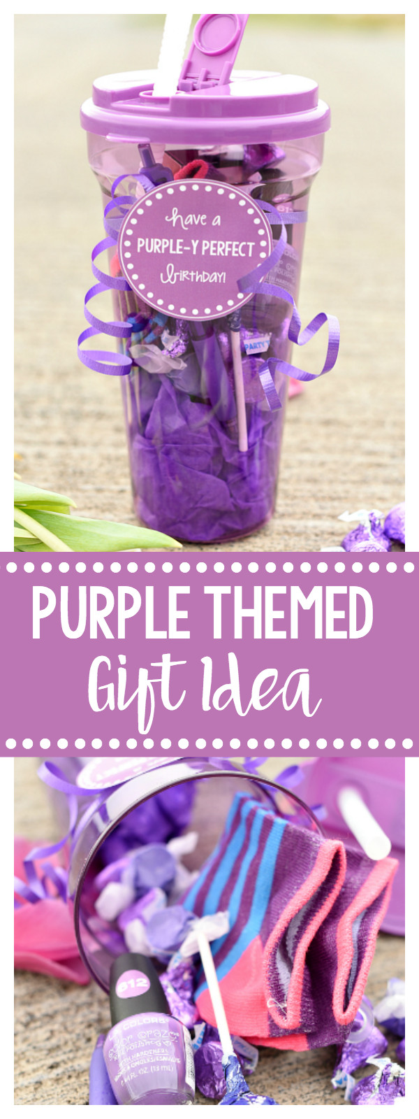 Purple Gift Basket Ideas
 Purple Gift for Friends or Teachers – Fun Squared