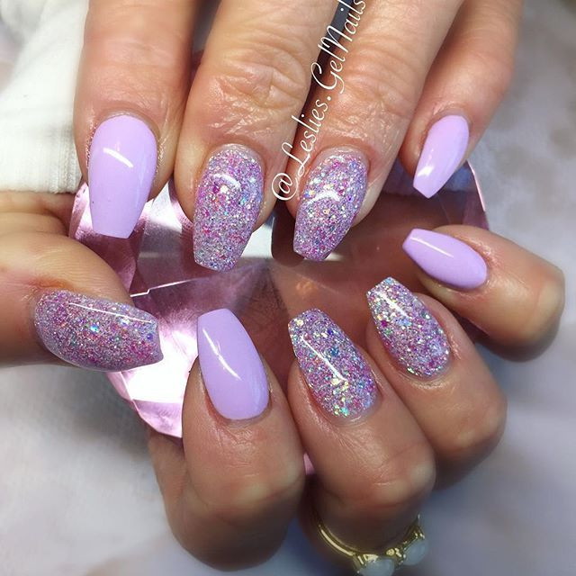 Purple Glitter Acrylic Nails
 Best 25 Purple gel nails ideas on Pinterest