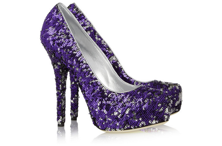 Purple Shoes For Wedding
 funky wedding shoes 2012 bridal heels purple sparkly