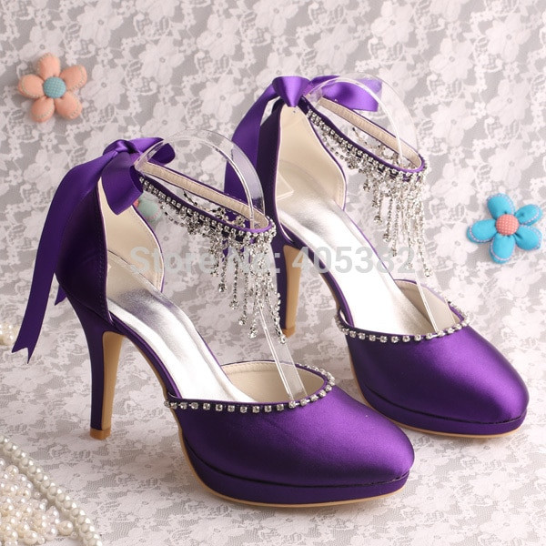 Purple Shoes For Wedding
 Wedopus Handmade Party High Heel Wedding Purple Shoes