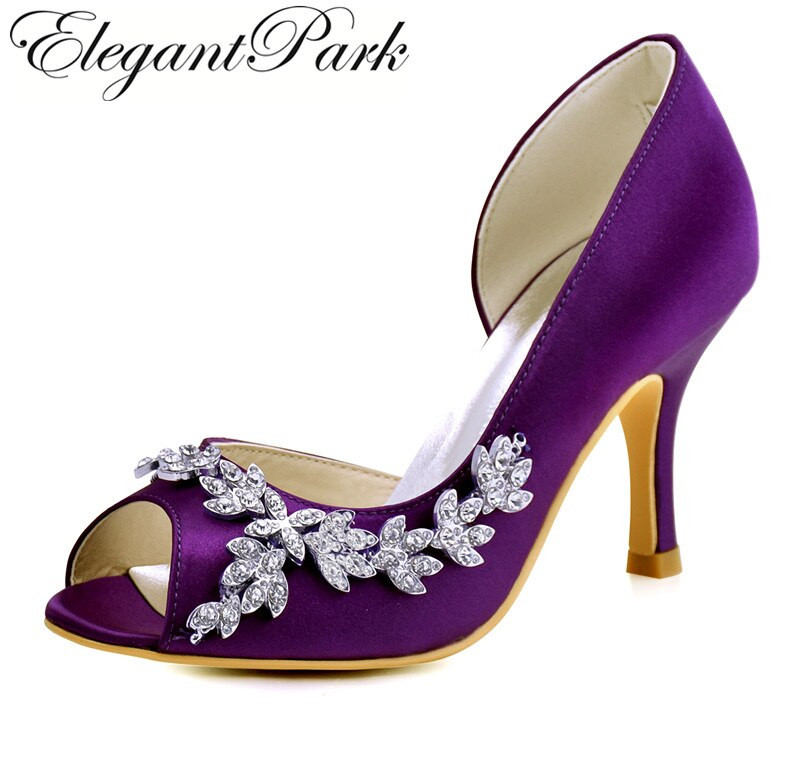 Purple Shoes For Wedding
 Woman Shoes Wedding High Heels Purple Pink Peep Toe