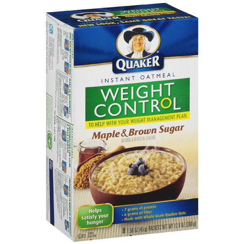 Quaker Oats Weight Loss
 Quaker Maple & Brown Sugar Weight Control Instant 1 58 Oz