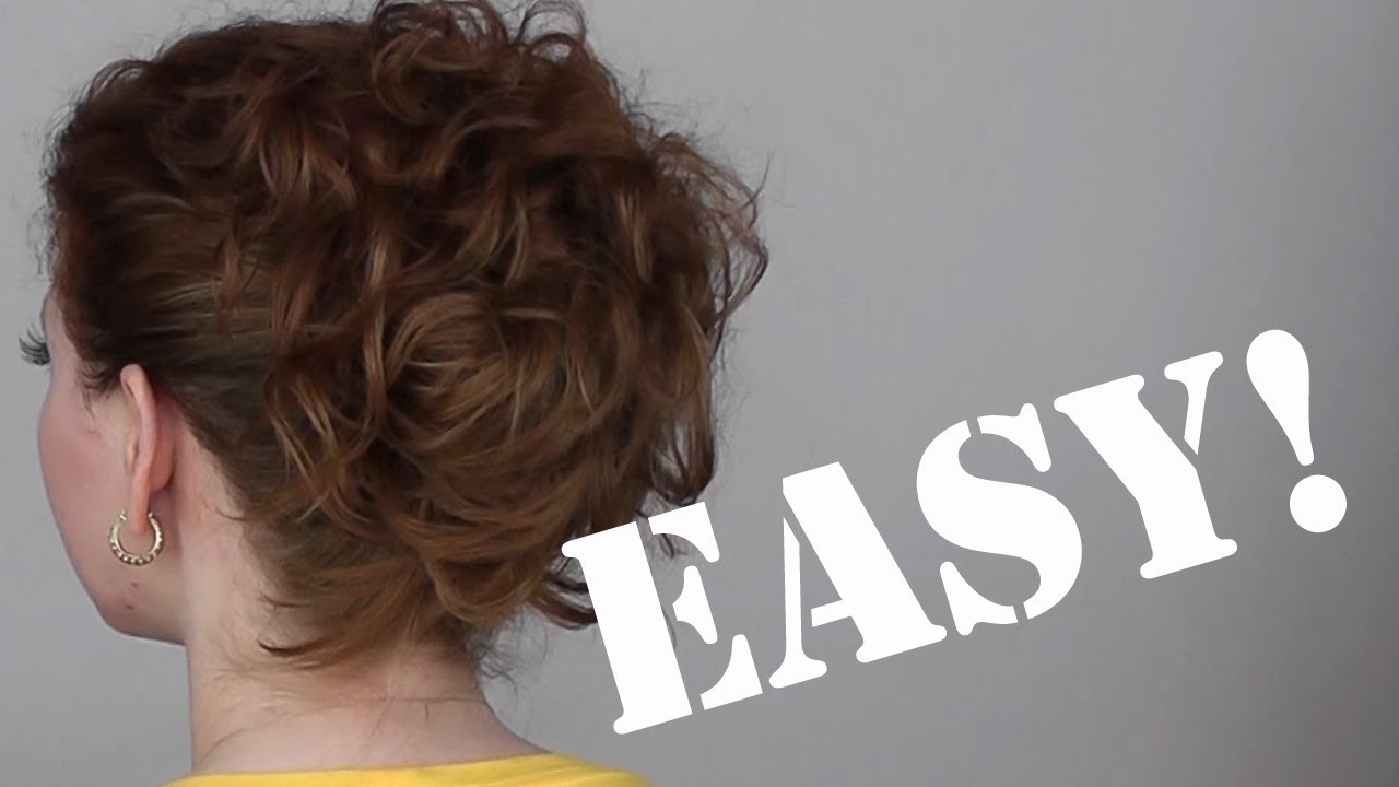 Quick And Easy Updo Hairstyles
 Hair Tutorial A Quick Easy and Messy Updo for Curly Hair