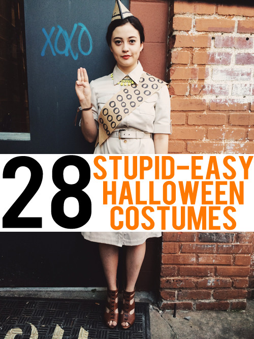 Quick DIY Halloween Costumes Adults
 28 Stupid Easy Costume Ideas to Make with What You Already