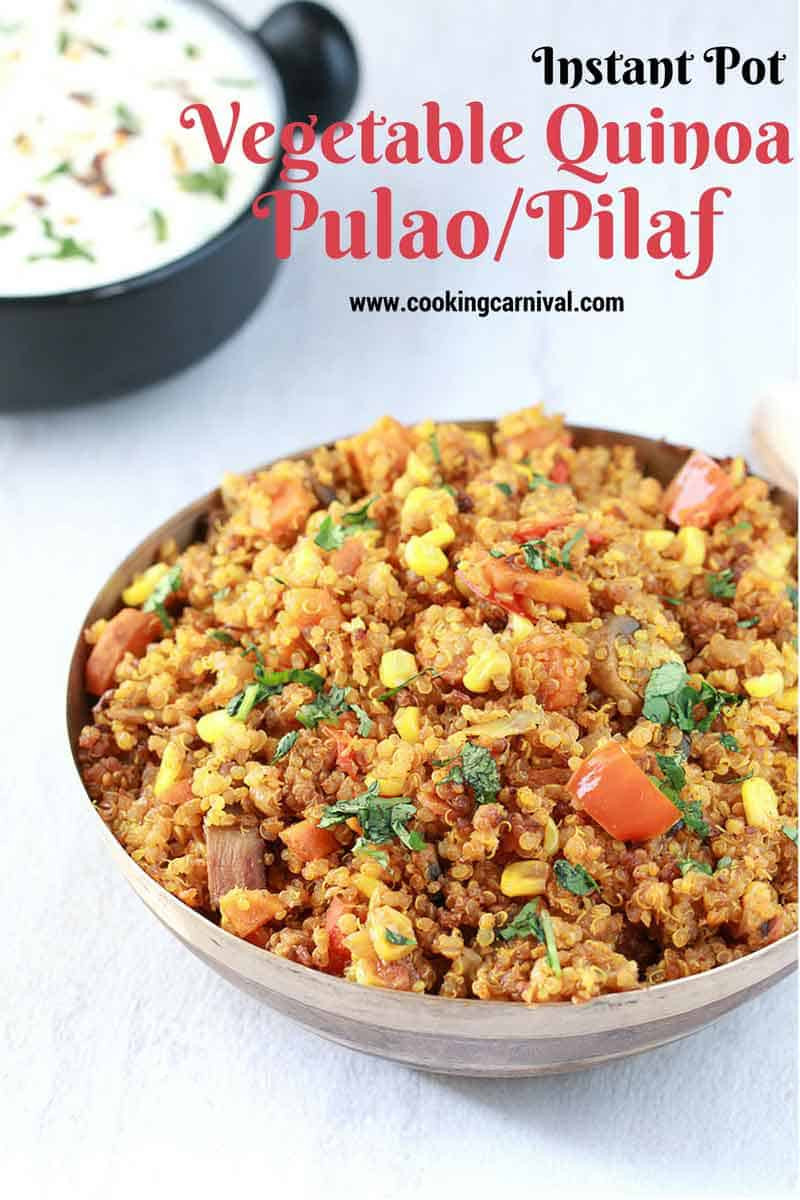 Quinoa And Vegetable Recipe
 Ve able Quinoa Pulao Pilaf In Instant Pot In pressure