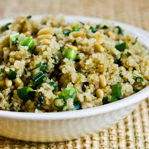 Quinoa Main Dish Recipes
 Kalyn s Kitchen Quinoa Side Dish with Pine Nuts Green