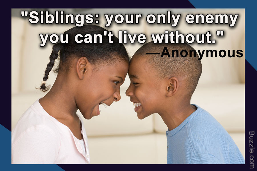 Quote About Siblings Funny
 36 Wonderful Quotes and Sayings About the Love of Siblings