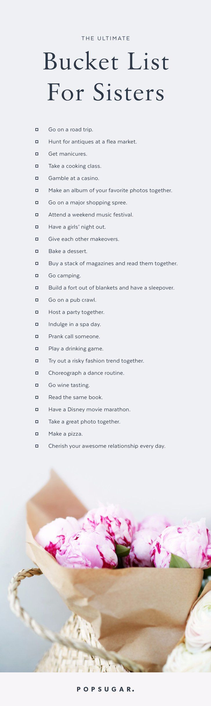 Quote For Sister Birthday
 The Ultimate Bucket List For Sisters