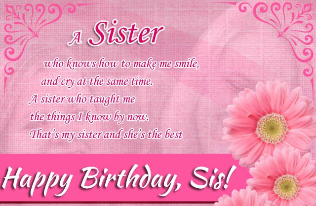 Quote For Sister Birthday
 Happy Birthday quotes for Sister ts images This Blog