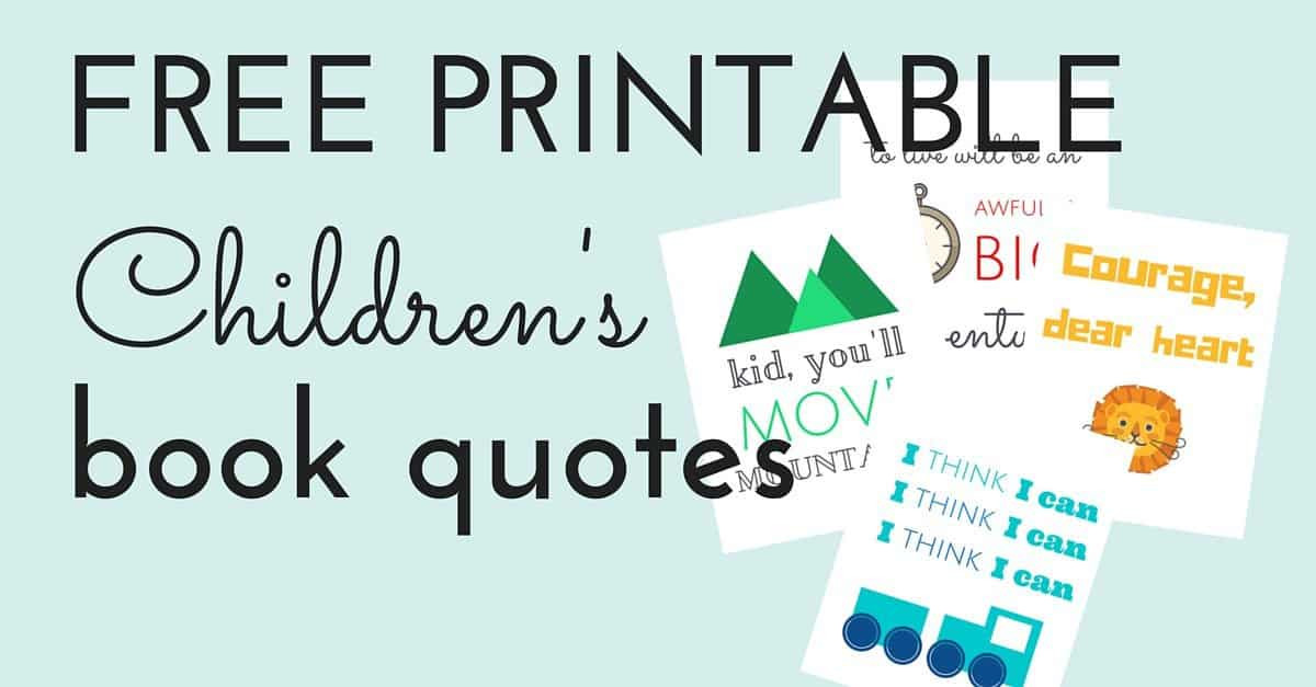 Quotes About Books For Kids
 Free Printable Children s Book Quotes