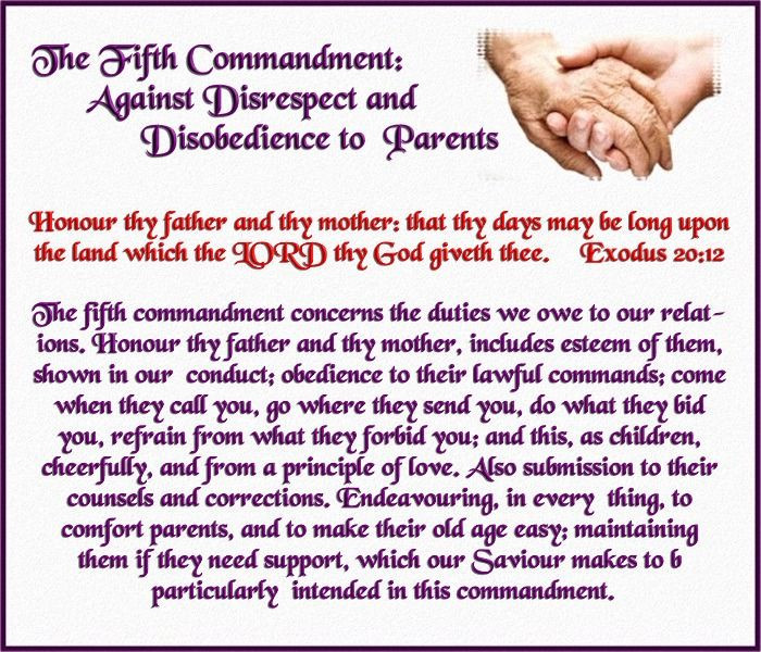 Quotes About Disrespecting Your Mother
 The Fifth mandment Against Disrespect and Disobe nce
