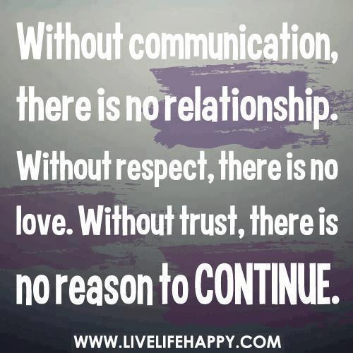 Quotes About Relationships And Trust
 Without munication there is no relationship Without