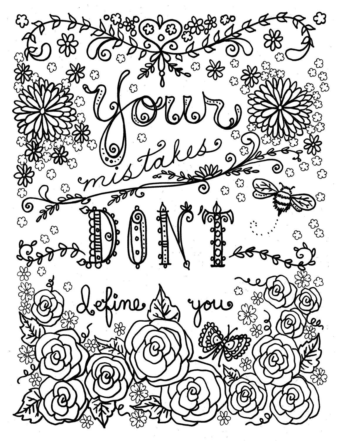 Quotes Coloring Pages For Adults
 Pin by iDMe on Embroidery