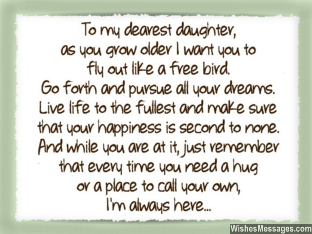 Quotes From Mother To Daughter
 I Love You Messages for Daughter Quotes "AnyMessages