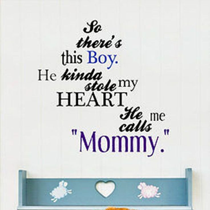Quotes On Motherhood And Sons
 So There s This Boy Mother and Son Quote Vinyl Wall Decal