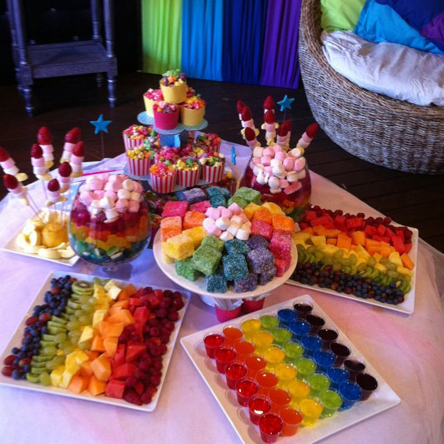 Rainbow Party Ideas Food
 Rainbows Rainbow parties and Rainbow food on Pinterest