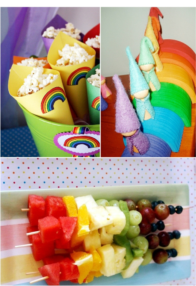 Rainbow Party Ideas Food
 A Colorful Rainbow Party and DIY Desserts Table Party