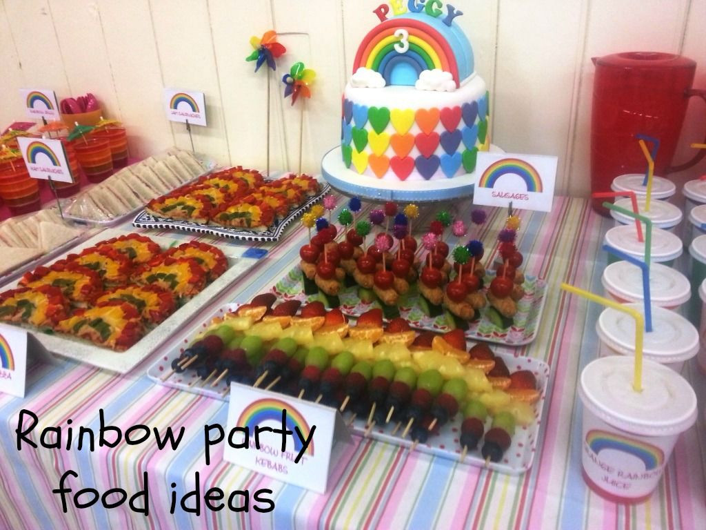 Rainbow Party Ideas Food
 Pre school birthday parties sedate or charge around