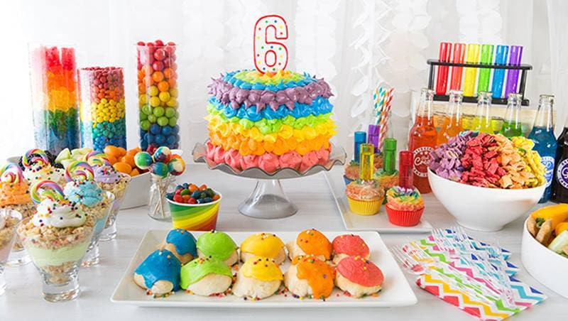 Rainbow Party Ideas Food
 Rainbow Birthday Blowout Tablespoon