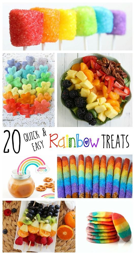 Rainbow Party Ideas Food
 20 Quick and Easy Rainbow Treats