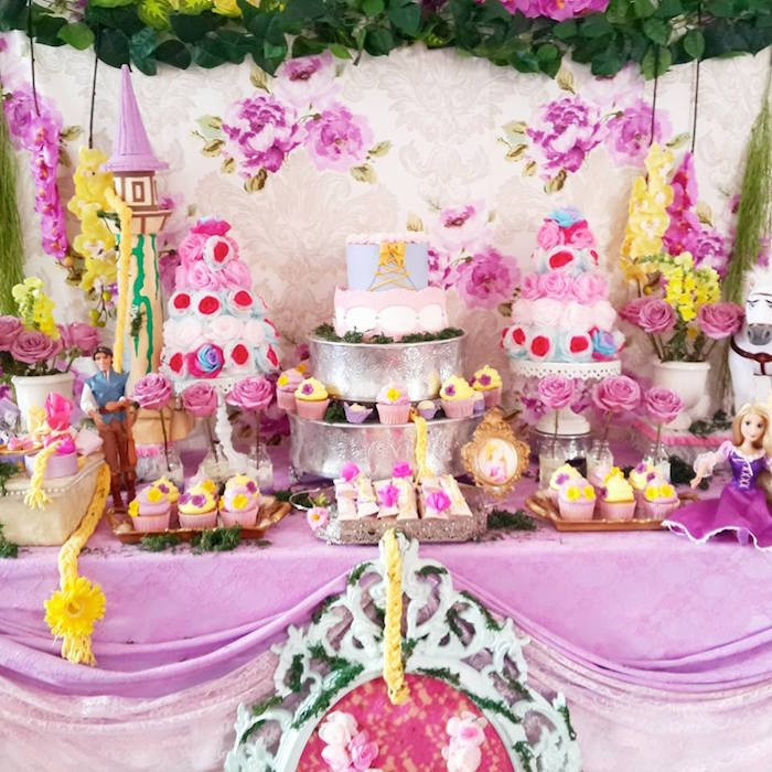 Rapunzel Birthday Decorations
 Kara s Party Ideas Rapunzel Tangled Themed Birthday Party