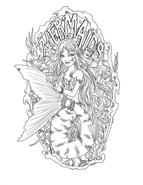 Download The Best Ideas for Realistic Mermaid Coloring Pages for ...
