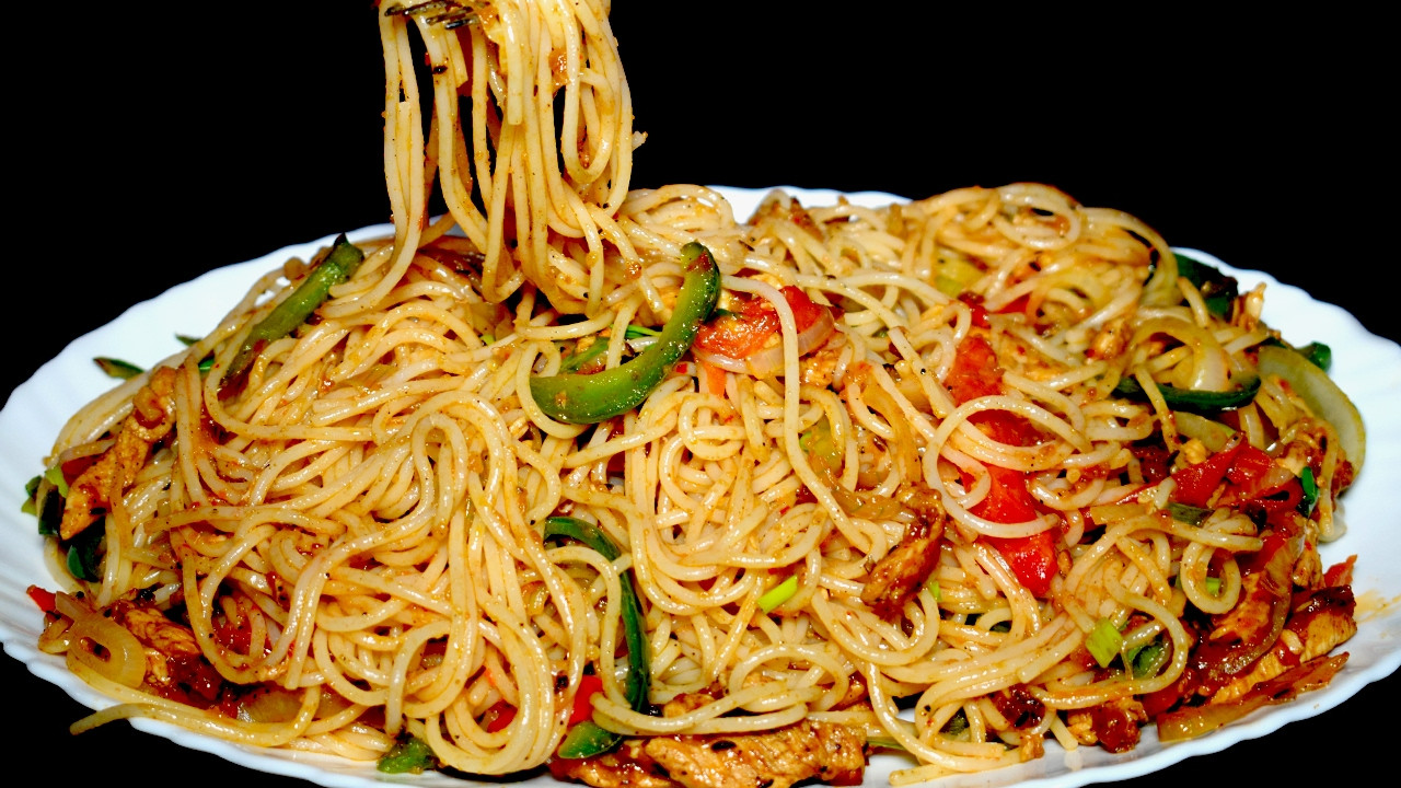 Recipe With Spaghetti Noodles
 Tasty Spaghetti Recipe Chicken Ve able Spaghetti