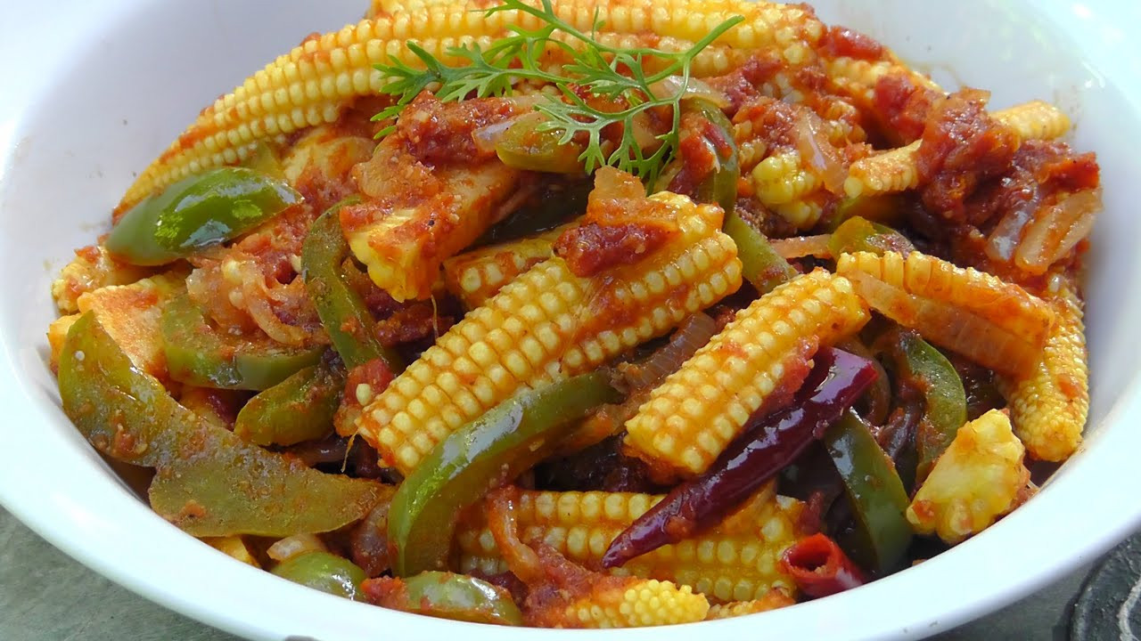 Recipes With Baby Corn
 Vegan Ve arian Indian Recipe Baby Corn Jalfrezi