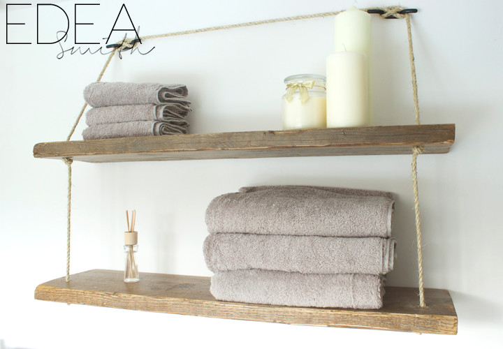 Reclaimed Wood Shelves DIY
 DIY RECLAIMED WOOD BATHROOM SHELVES