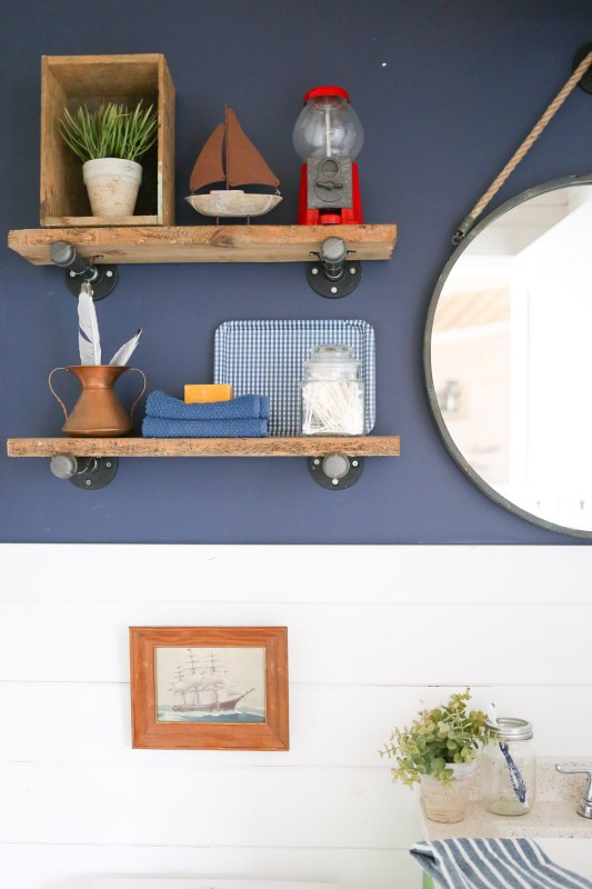 Reclaimed Wood Shelves DIY
 Remodelaholic