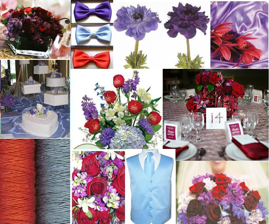 Red And Purple Wedding Theme
 Wedding themes and decor