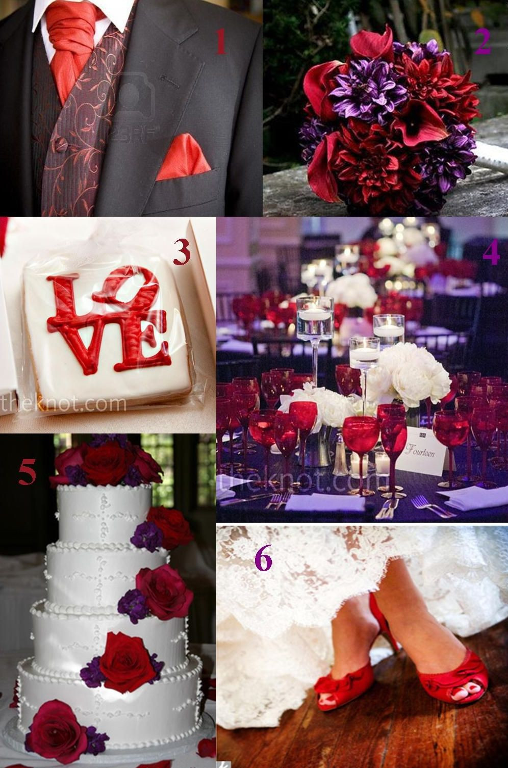 Red And Purple Wedding Theme
 royal wedding binations red