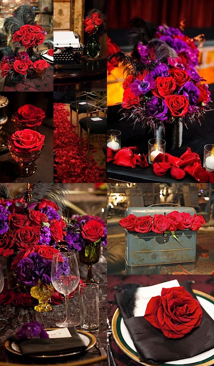 Red And Purple Wedding Theme
 50 Fabulous Wedding Flower Ideas Wedding Ideas