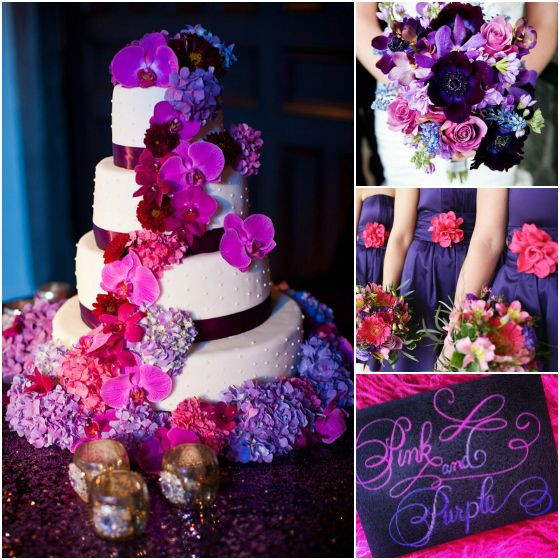 Red And Purple Wedding Theme
 Pink and Purple Wedding