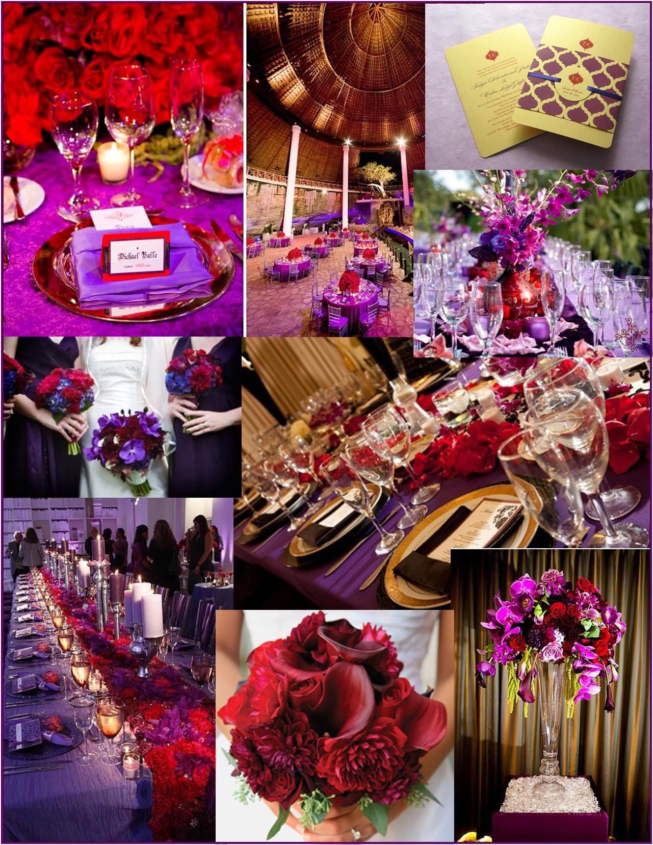 Red And Purple Wedding Theme
 red wedding ideas