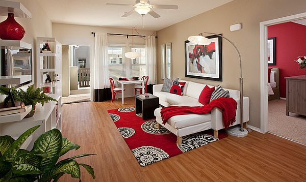 Red Living Room Decor
 Decorating with Red s & Inspiration for a Beautiful
