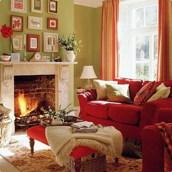 Red Living Room Decor
 Cozy Thanksgiving Decorating Ideas Living Room Makeover