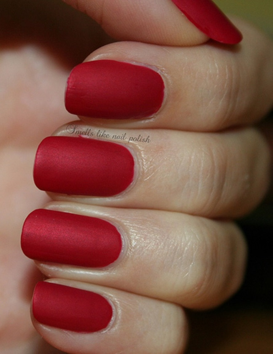 Red Nail Colors
 Matte Nails
