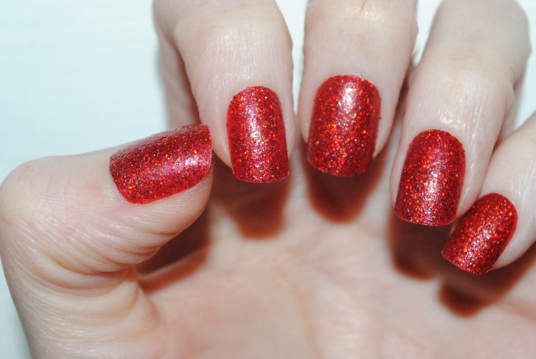 Red Nails With Glitter
 Elegant Touch Glitter Nails Really Ree