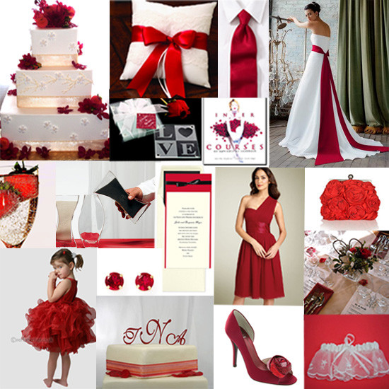 Red Wedding Theme
 brideindream Modern Red Wedding Theme Ideas